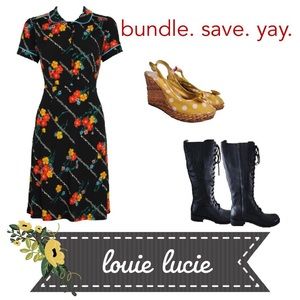 NWT Vintage Inspired Floral Collared Day Dress